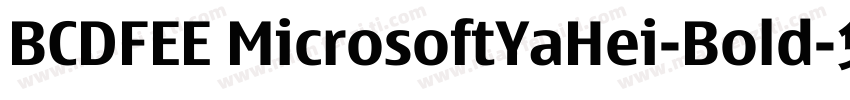 BCDFEE MicrosoftYaHei-Bold字体转换